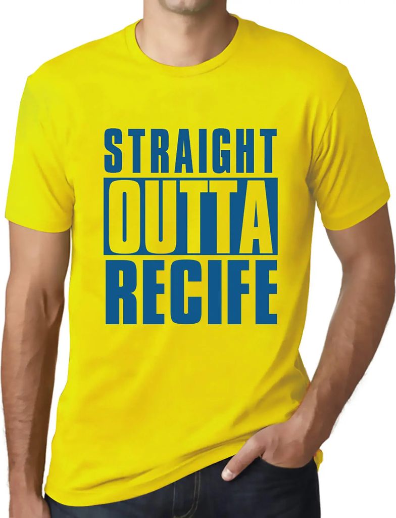 Herren Grafik T-Shirt Direkt aus Recife – Straight Outta Recife – Öko-Verantwortlich Vintage Jahrgang Kurzarm Lustige Druck Geburtstag Geschen...