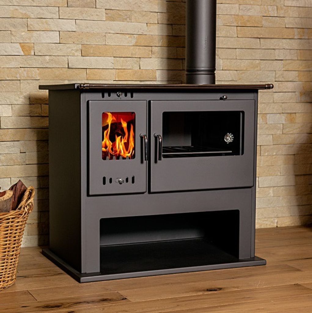 - Holzofen V05 Viki Lux 10,5kW mit Backofen, Thermometer & Produktbild 