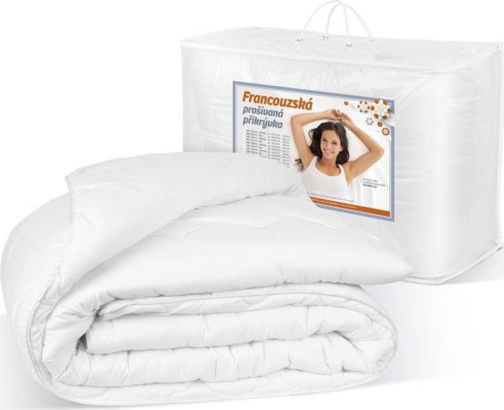 Französische Decke 200g/m2 - Sommer - Weiß - 200x220