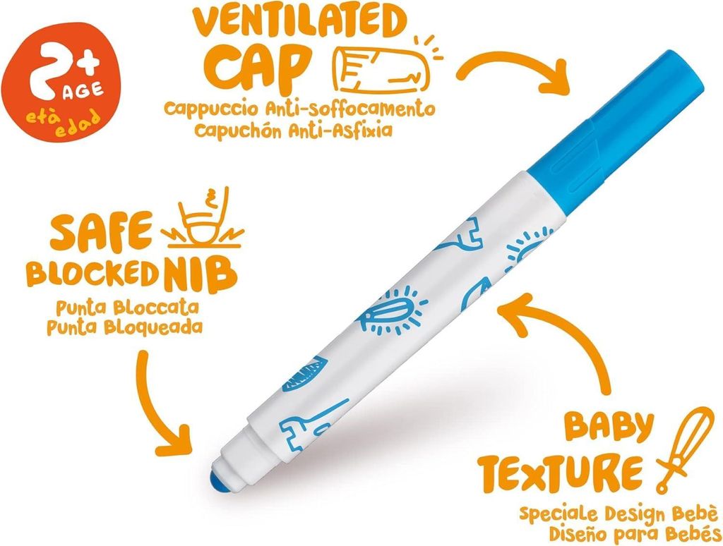 Carioca Marker 2 + – Stifte (Extra Bold, Rundspitze, rund, Produktbild 