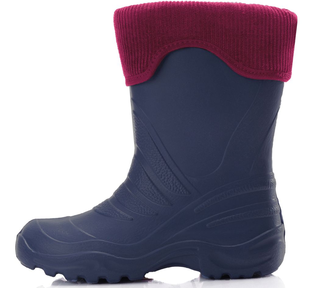 Ladeheid Kinder Mädchen Jungen federleichte Eva Thermo Gummistiefel gefüttert LA-861 (Blau295c/Rosa, 24/25)