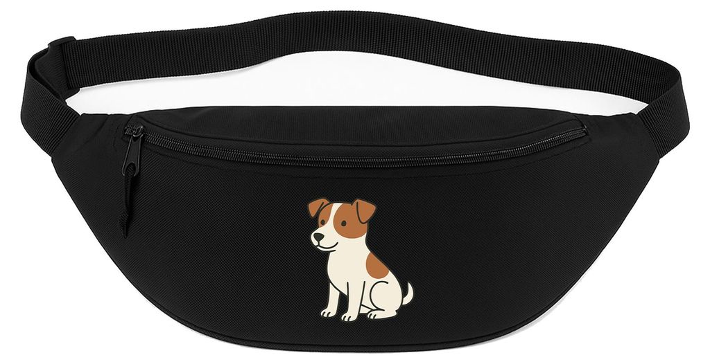 Huuraa Bauchtasche Jack Russell Terrier Comic Jacky 2,5 Liter Black Polyester Crossbody Bag Geschenkidee