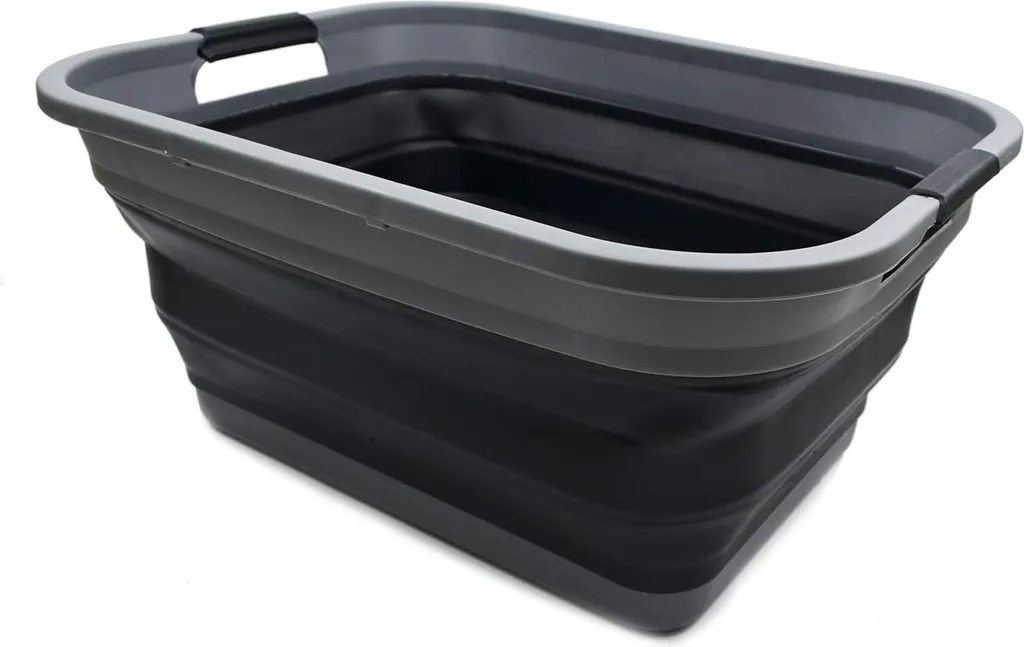 Corbeille à linge rétractable 41 litres - Bac à linge gain de place