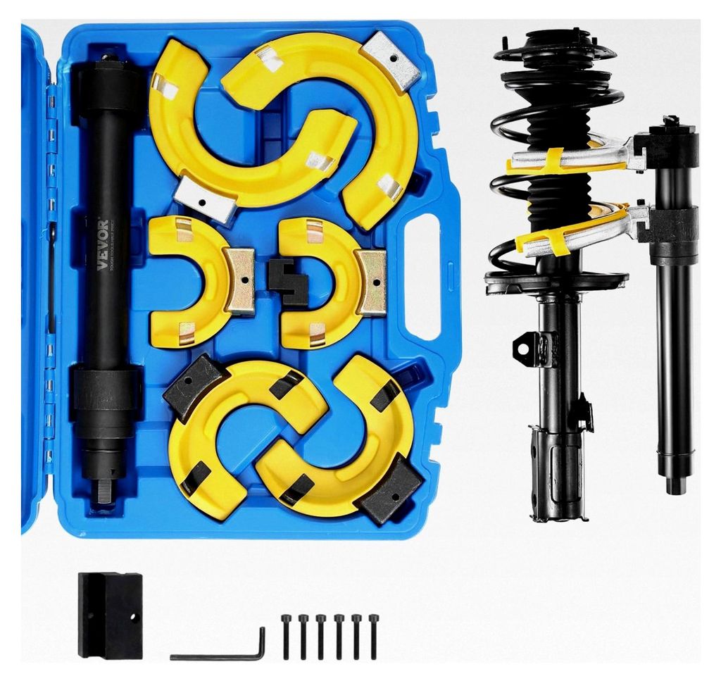 Federspanner Set - Fahrwerksfeder kompatibel mit 22 mm Stecknuss, Universal Federspanner 4500 kg Tragfähigkeit für KFZ, Auto, Profi Feder Spanner...