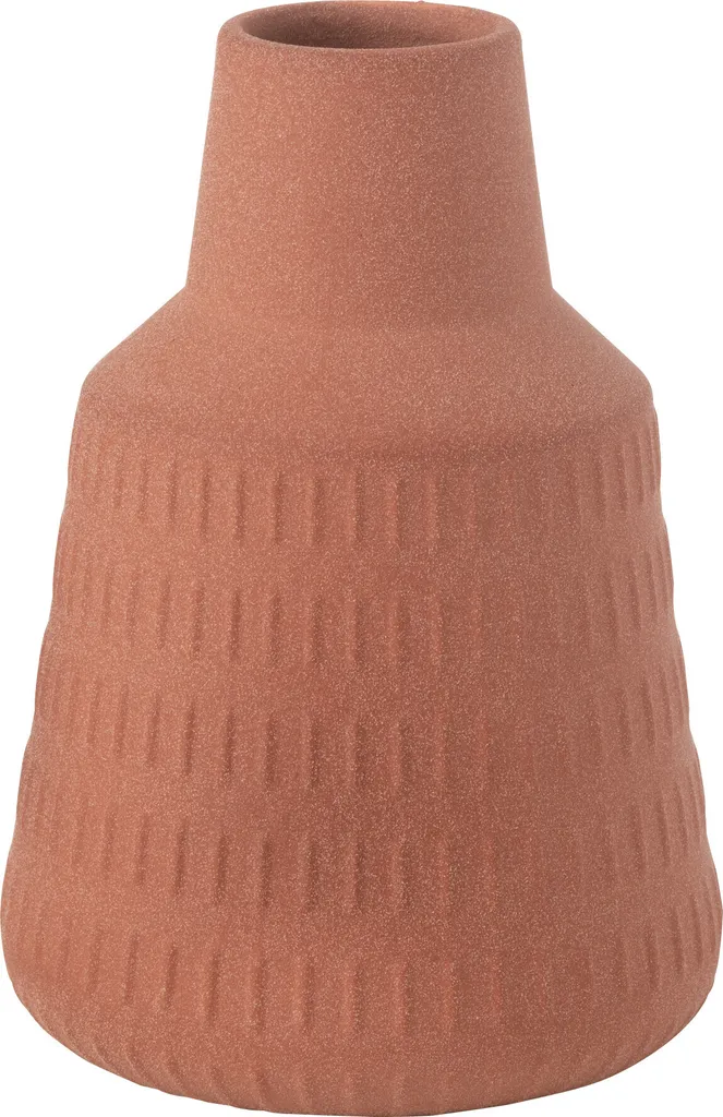 J-Line Vase Ria Skulp en Porcelaine Terras - Objet Déco Design 28cm