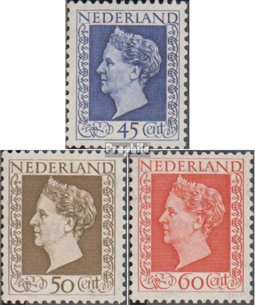Briefmarken Niederlande 1948 Mi 500-502 (kompl.Ausg.) postfrisch Wilhelmina