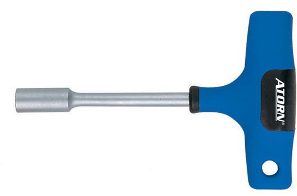 6kant-Steckschlüssel mit 2-Komponenten-T-Griff SW 9x230 mm