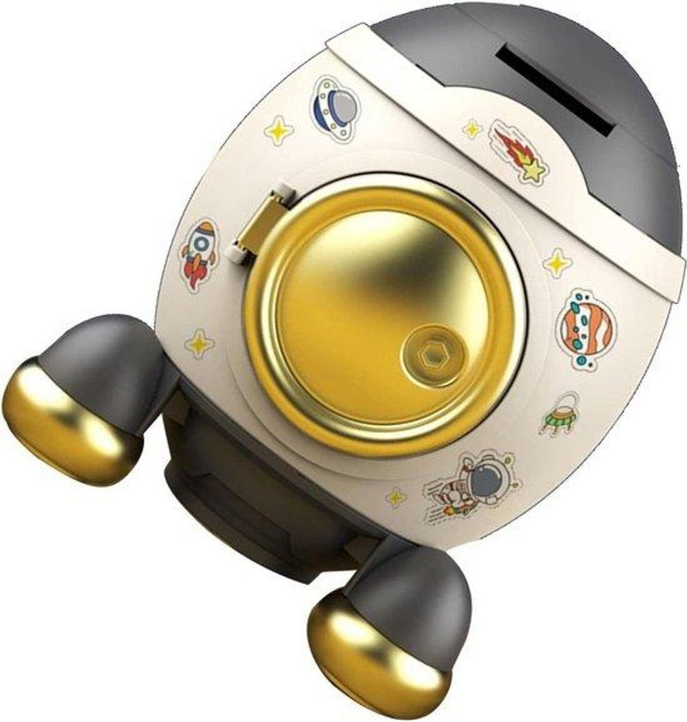 Sparbox für Kinder, Grau Gold, Tischdeko