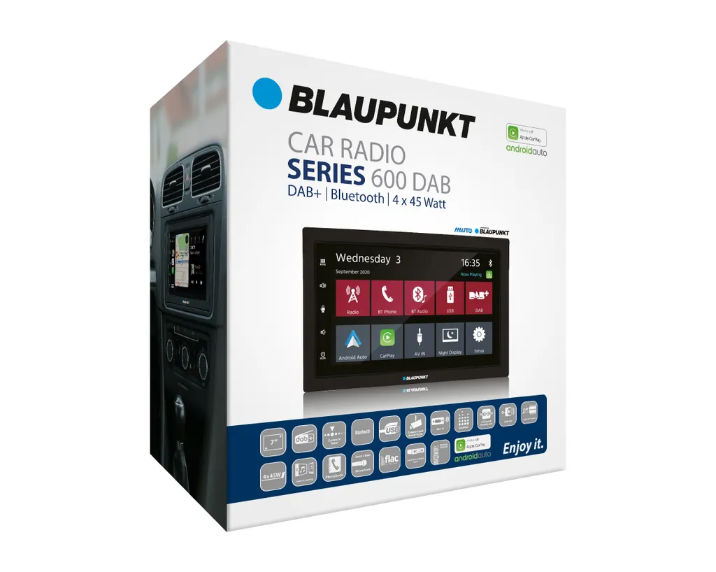 Moniceiver 2 DIN Blaupunkt Mannheim 600 DAB+ : CarPlay et Android Auto - 3