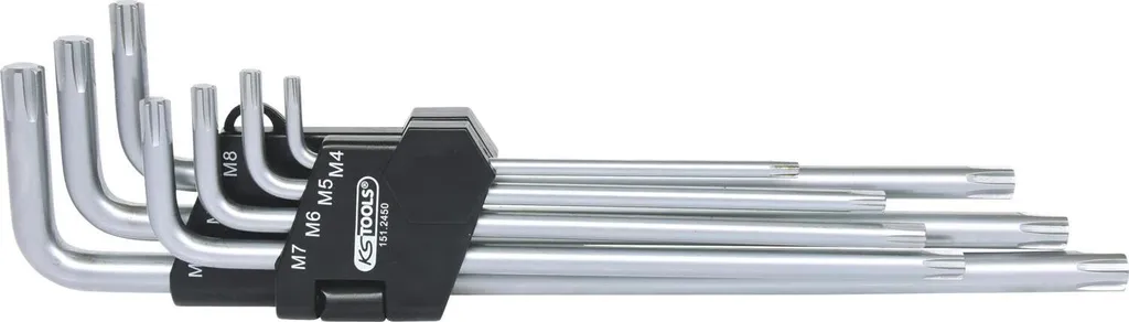 KS Tools 151.2450 Jeu de 7 Clés Hexagonal Male Longues en Support