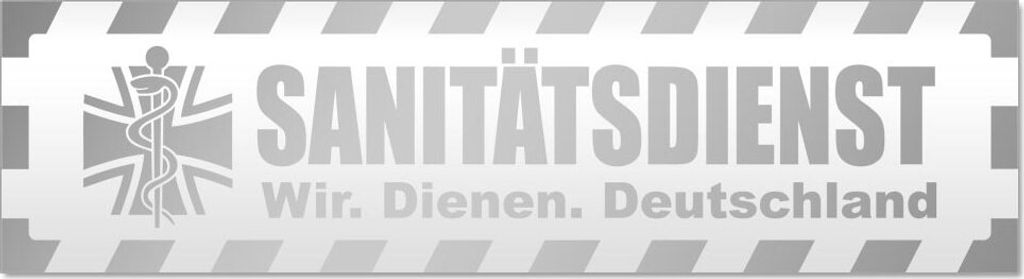 Sanitätsdienst gestreift Magnetschild Schild magnetisch