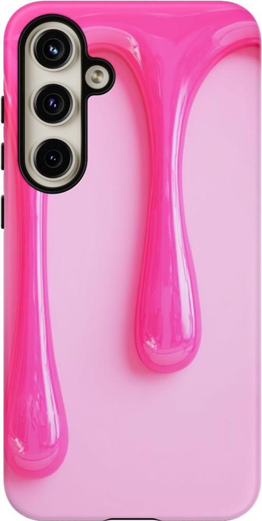 Glänzendes Rosa-Tropfendes-Design – Hülle Kompatibel mit Samsung Galaxy S24 Plus