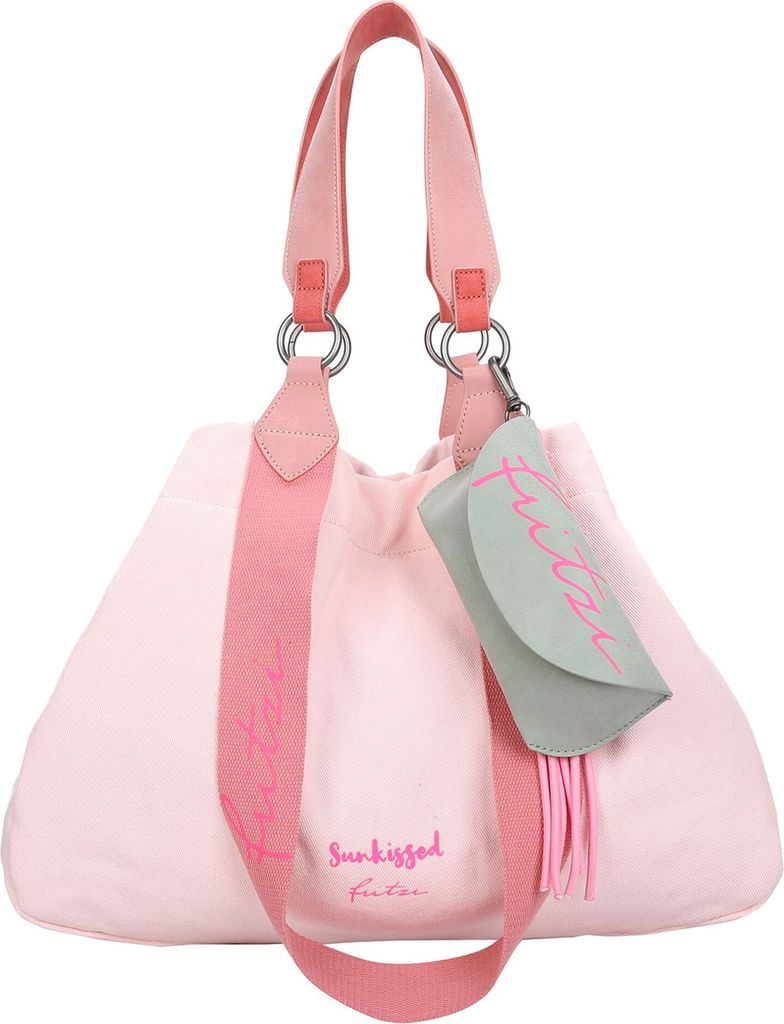 Fritzi aus Preußen Schultertasche Izzy Medium Limited Washed Denim Shopper Washed Rose rosa