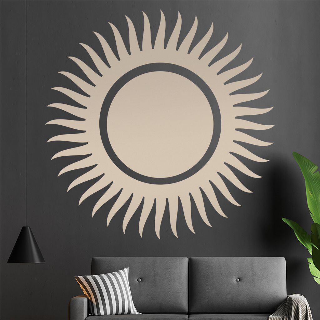 Sonnen Ornament Wandtattoo in 6 Größen - Wandaufkleber Wall Sticker - Dekoration, Küche, Wohnzimmer, Schlafzimmer, Badezimmer