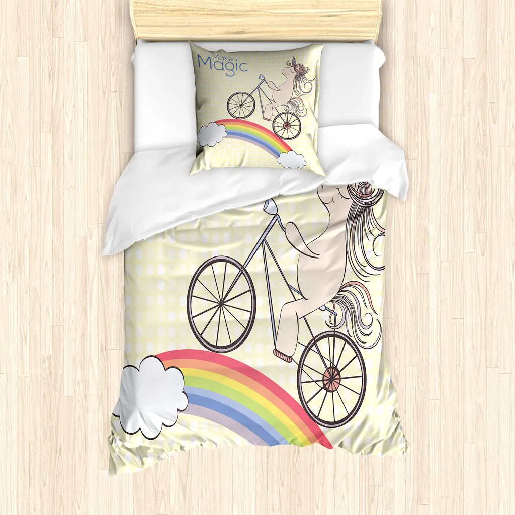 Set Letto Singolo Abakuhaus Unicorno 135x200cm - Anallergico e Antiacaro