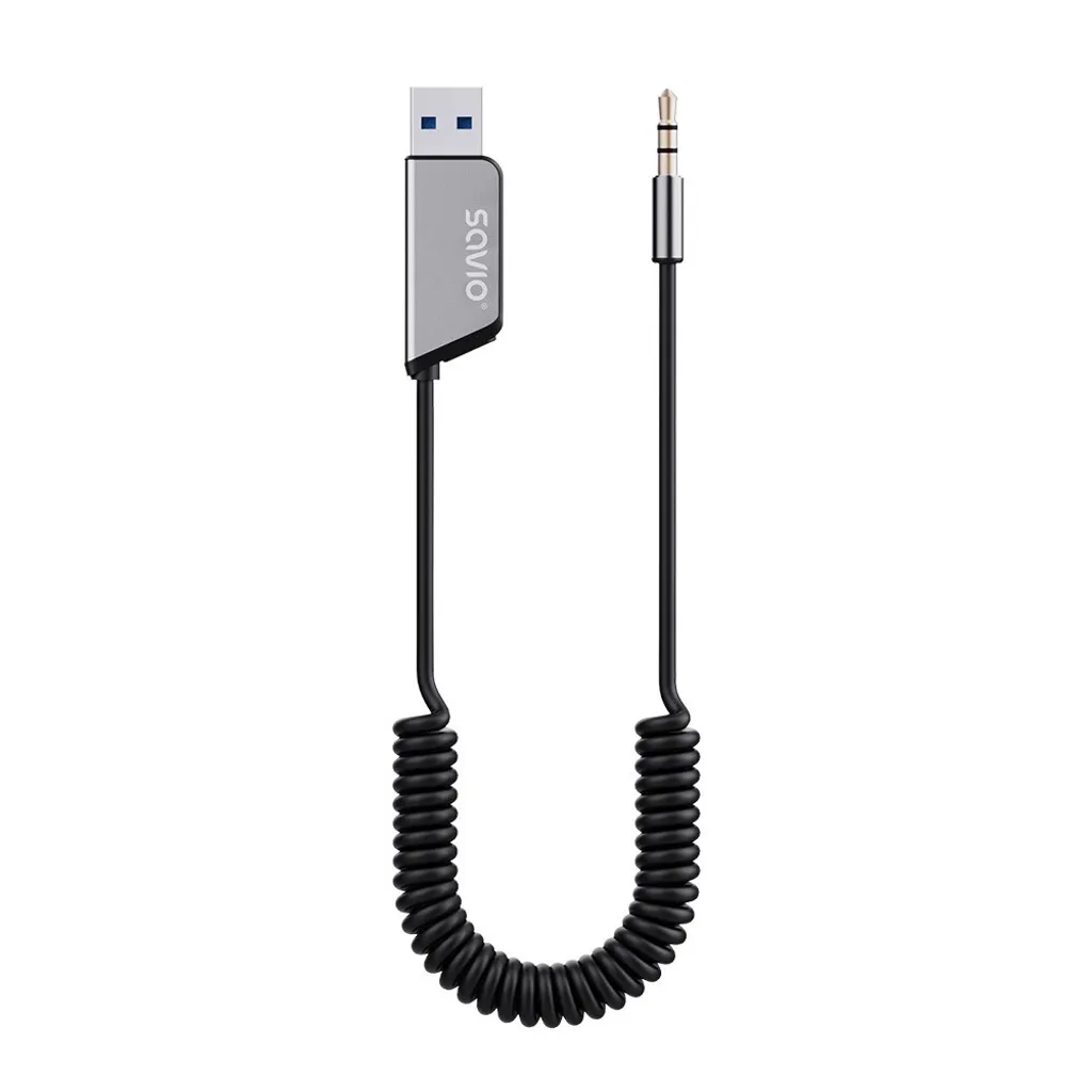 Savio TR-16 Trasmettitore Bluetooth 5.3 Auto Vivavoce AUX Argento