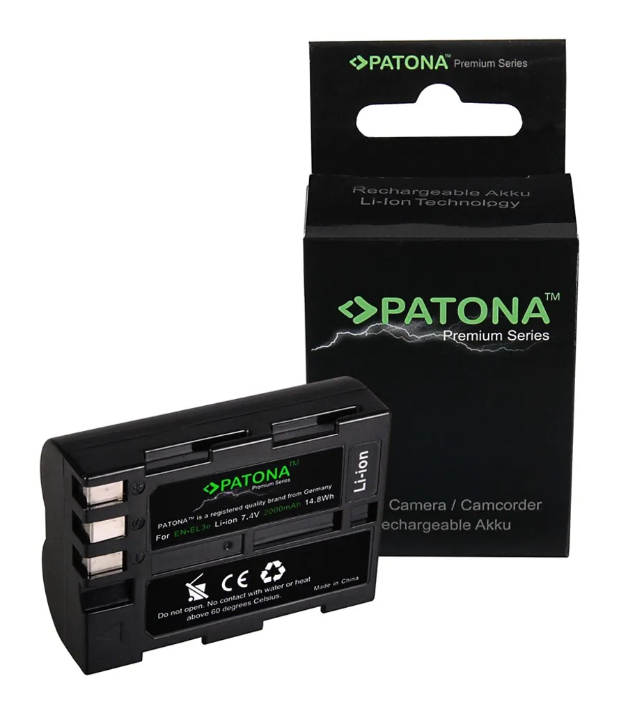 Batteria Premium per Nikon EN-EL3e | Compatibile D700 D300 D90 D80