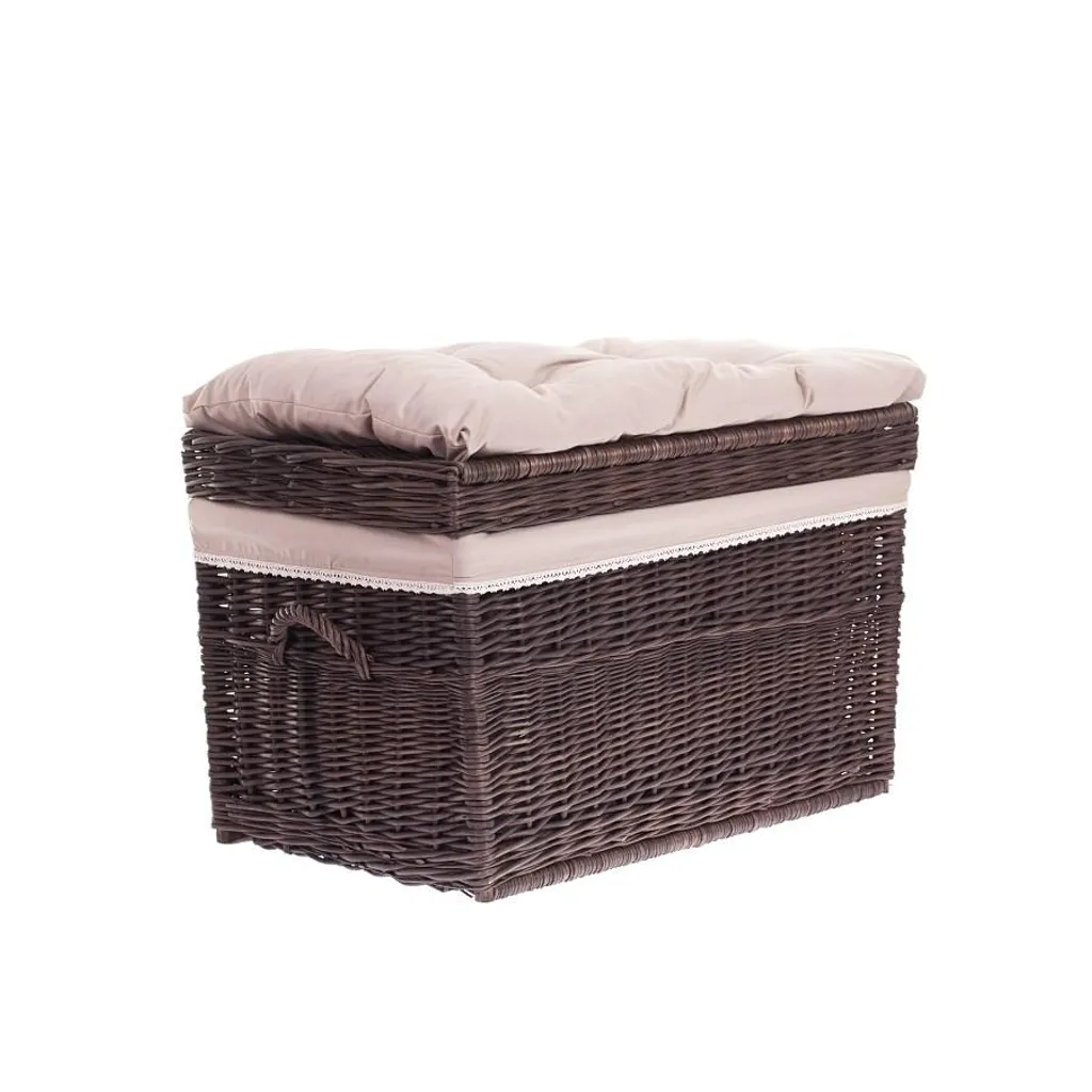Coffre pour le linge de maison et banc de chambre marron foncé 70cm