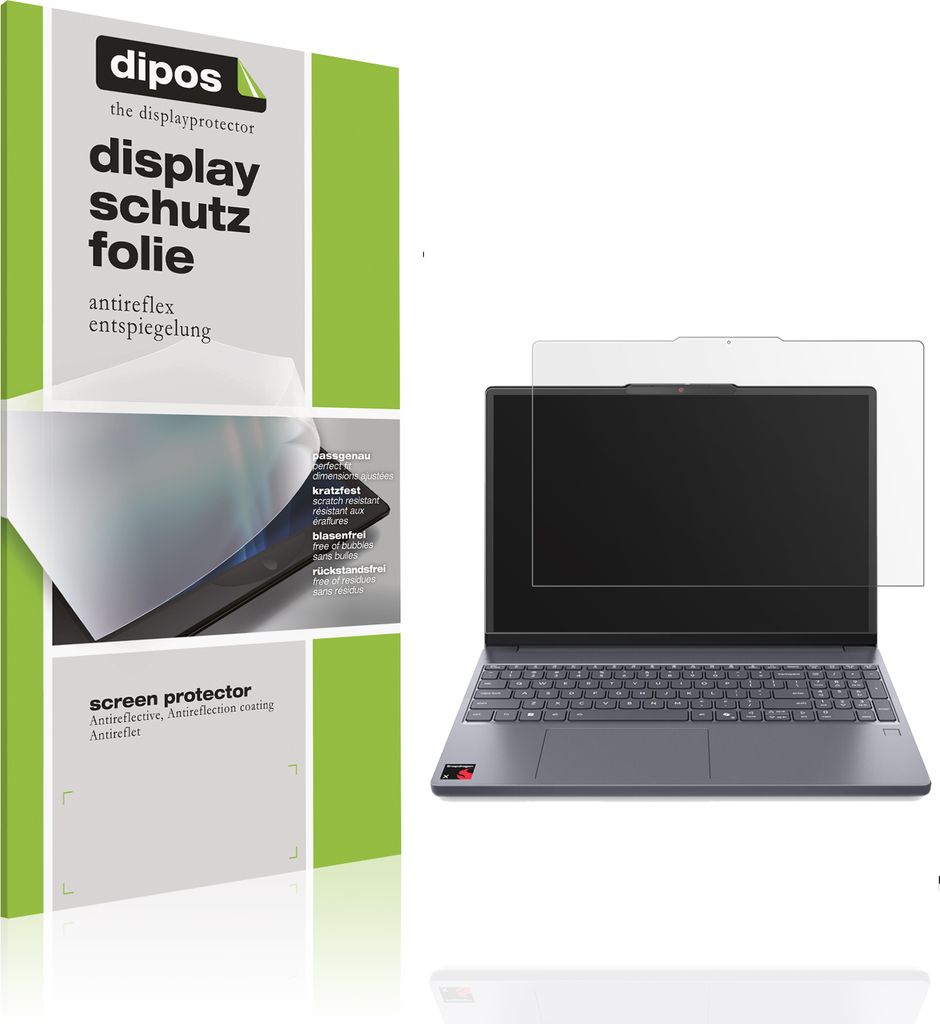 2x Schutzfolie für Lenovo IdeaPad Slim 3x matt Displayschutzfolie Folie Display Schutz dipos
