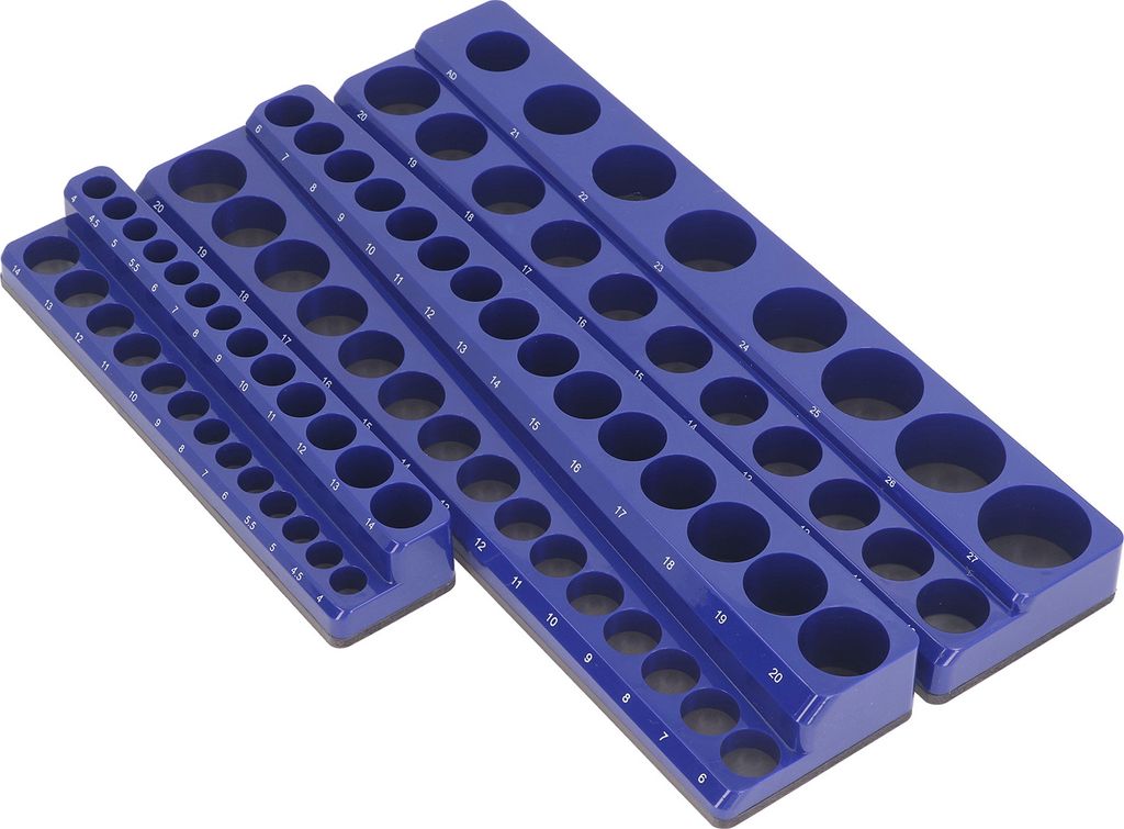 3Pcs Magnetic Socket Organizer Set 1/2in 3/8in 1/4in Standard Deep Metric Socket Holder