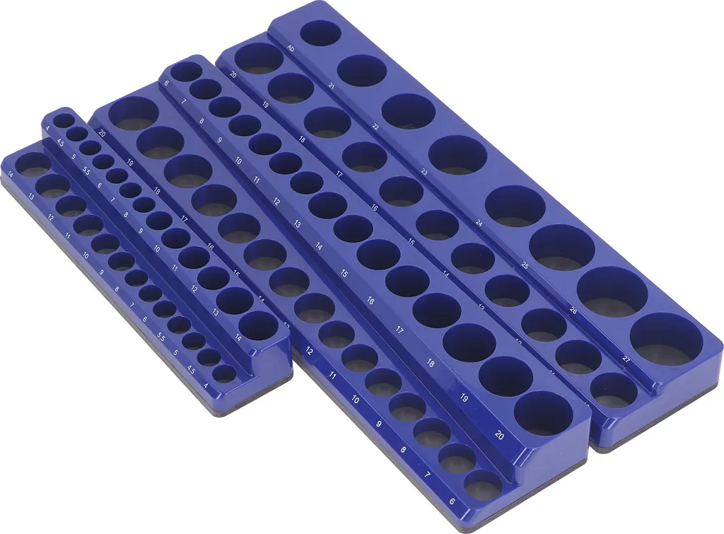 Rangement Douilles pour Servante d'Atelier Magnétique 1/2 3/8 et 1/4 In