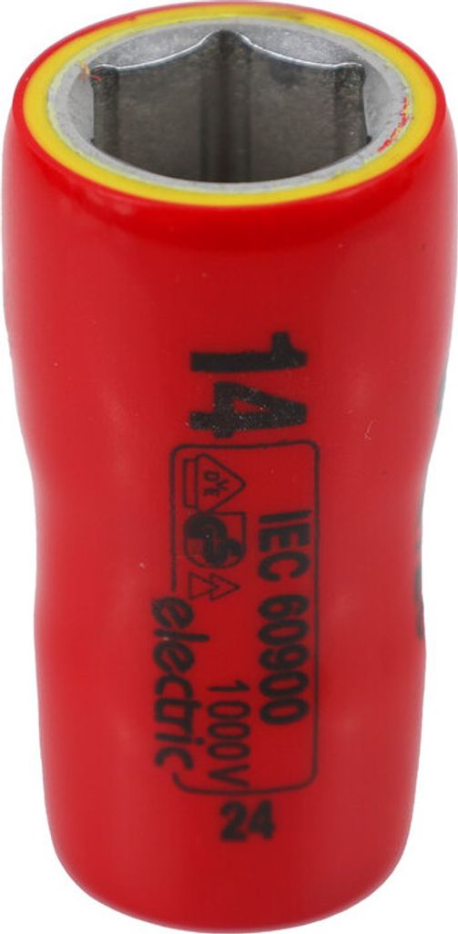 WETEC Sechskant-Steckschlüssel-Einsatz, 3/8", Größe 14 mm, 1000 V/VDE/GS
