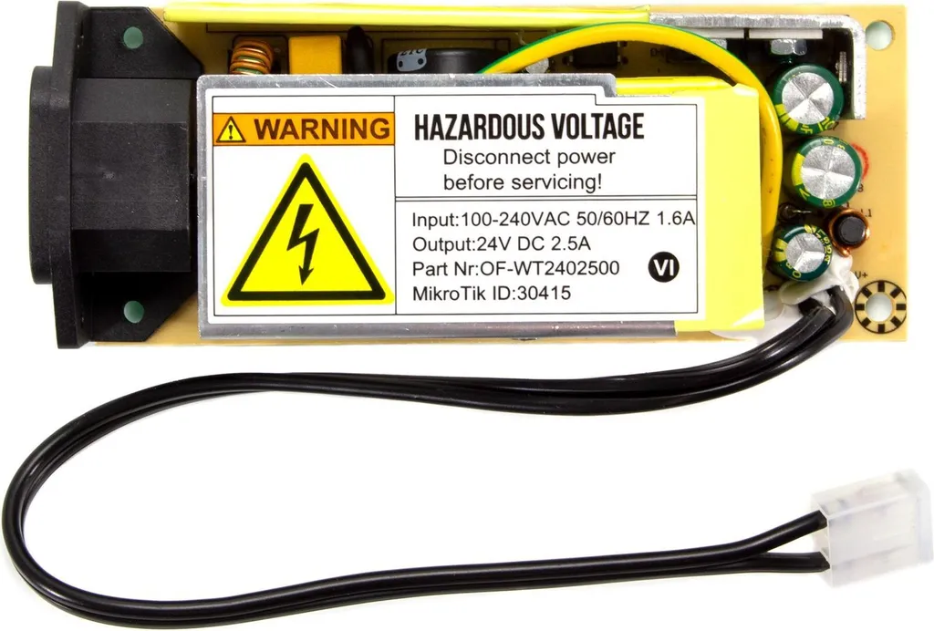 MikroTik 24V2APOW Alimentatore Open Frame 24V 2.5A 60W per CCR1009