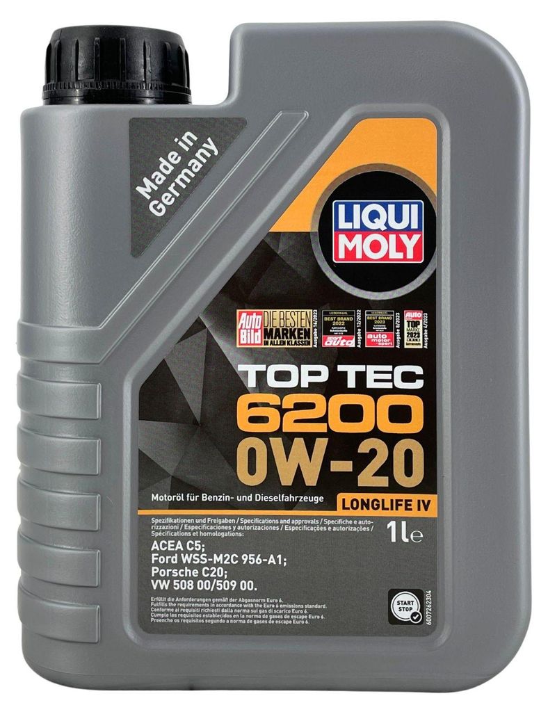 Liqui Moly Top Tec 6200 Sae 0w-20 Motoröl 1l    One Size Produktbild 
