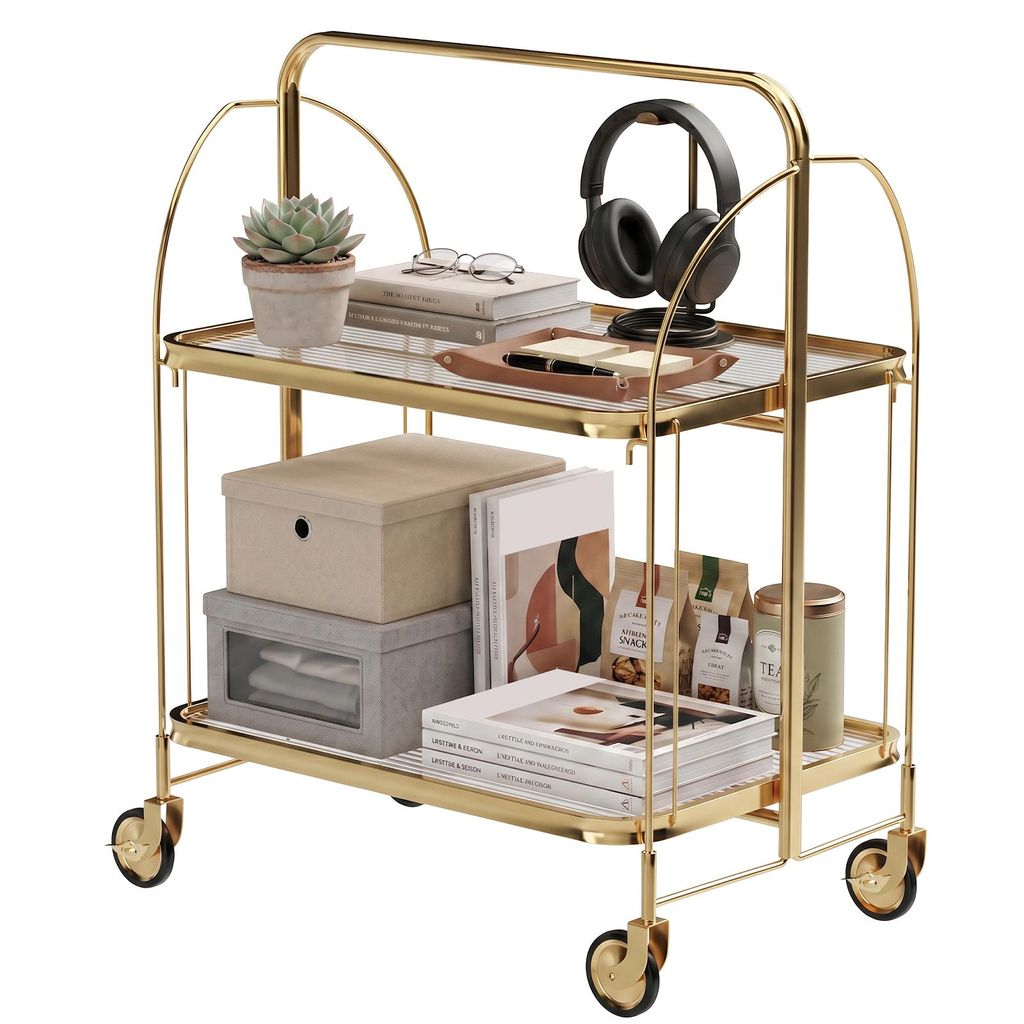 Servierwagen klappbar mit rollen küchenwagen bar cart 2 Produktbild 