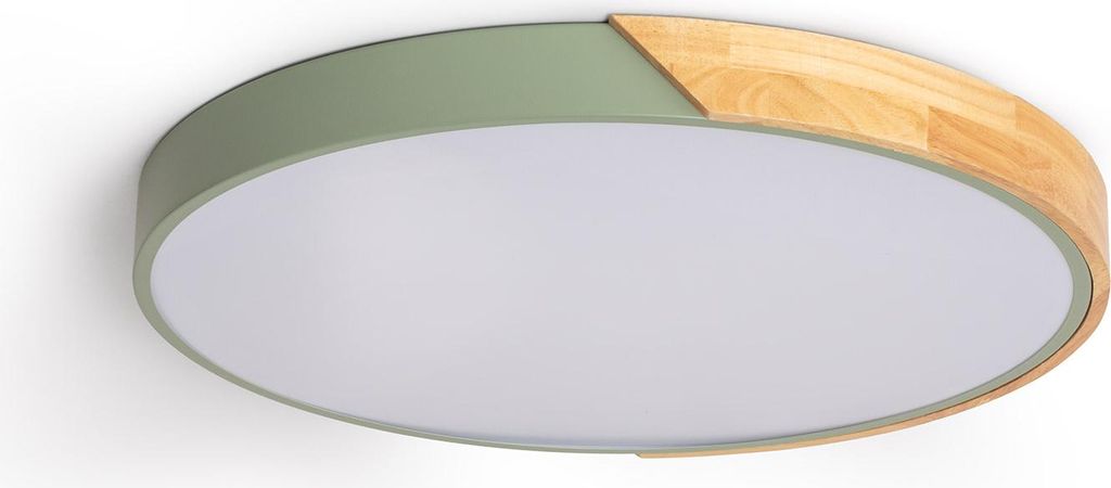 LED-Deckenleuchte 36W Rund Holz Ø500 CCT Wählbar Semi-Dari Produktbild 