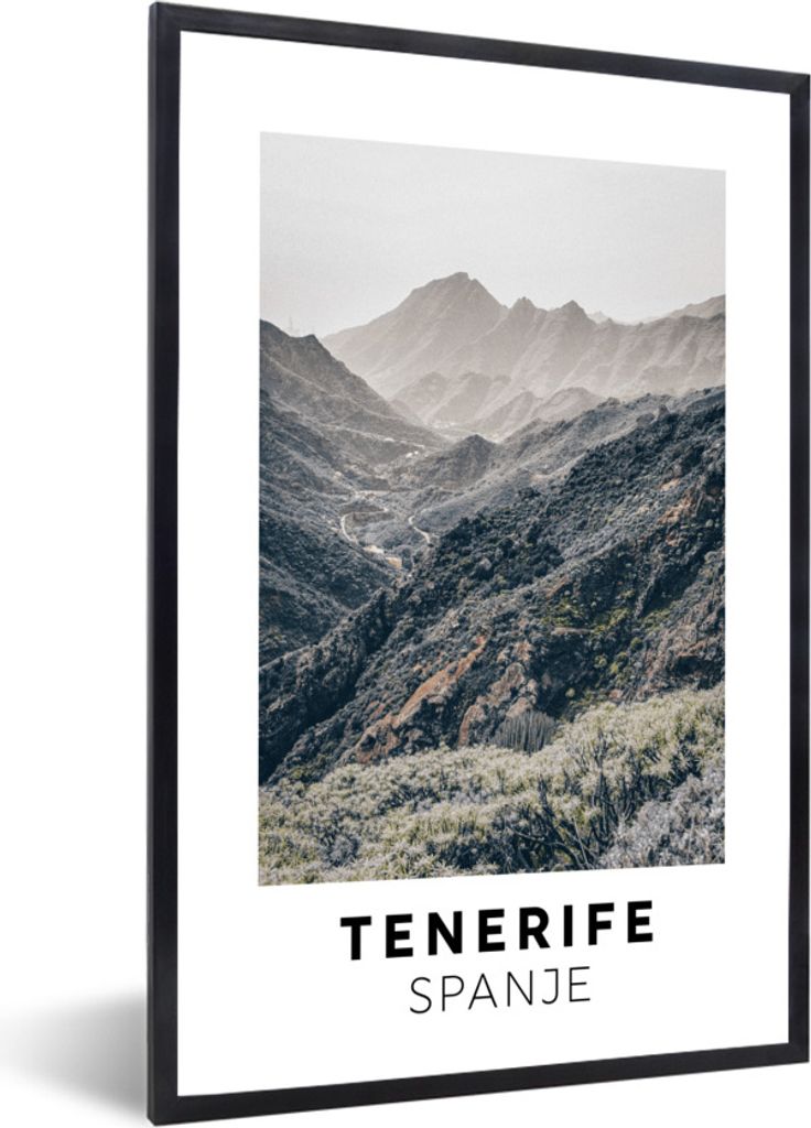 MuchoWow Gerahmtes Poster Teneriffa - Spanien - Berge 20x30 cm - Poster mit Schwarzem Bilderrahmen Wandposter Rahmen Foto Bilder - Drucken - Bild...