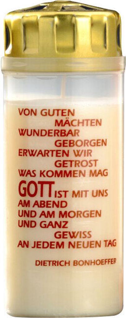 Trauerkerze AETERNA Grablicht "Von guten Mächten ..." Produktbild 