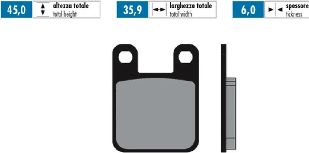 Plaquettes de frein frittées Polini pour scooter Peugeot et Gilera 50