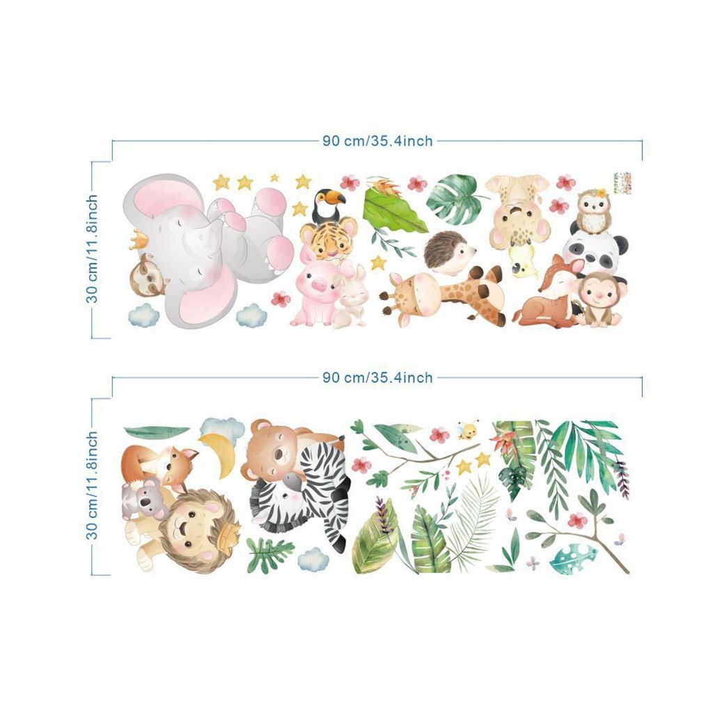 Wandtattoo Safari Dschungel Tiere Wandaufkleber Elefant Produktbild 3