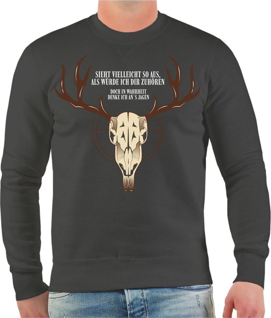 Herren Sweatshirt Jäger Ich denke nur ans JAGEN