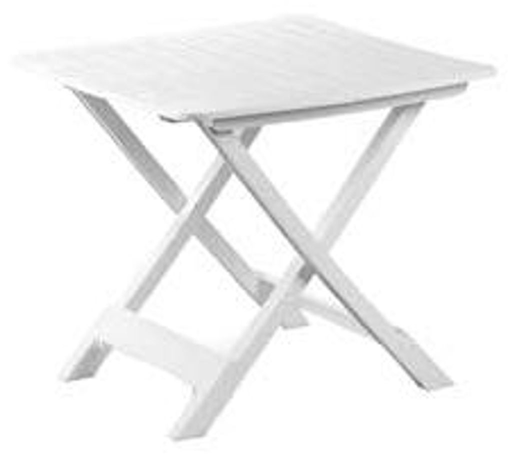 Tavolo Da Giardino Pieghevole "Tevere" Bianco Cm.79X72X70H. Immagine del prodotto 
