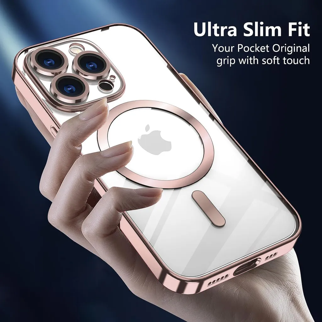 Cover Rosa iPhone 11 Pro Max MagSafe Trasparente Anti-Graffio - 7