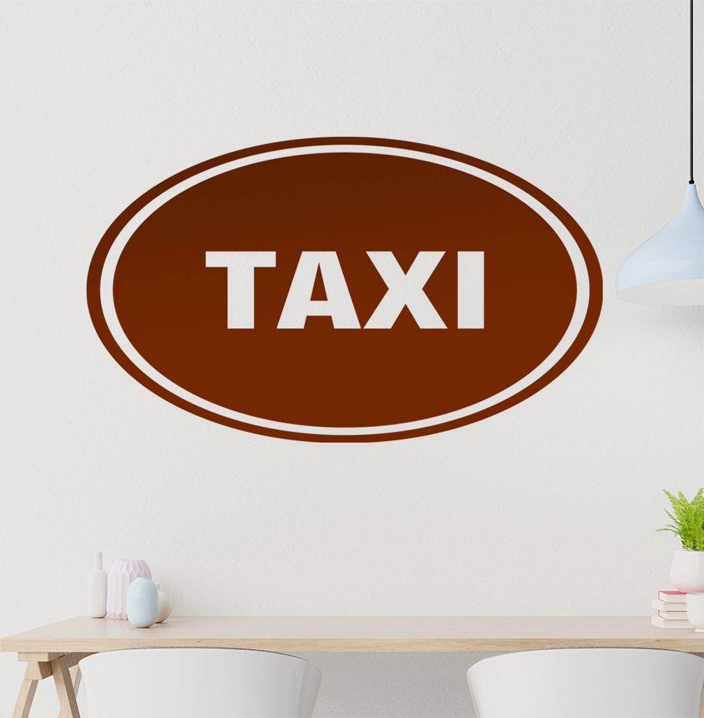Kiwistar Taxi Wandtattoo in 6 Größen - Wandaufkleber Wall Sticker - Dekoration, Küche, Wohnzimmer, Schlafzimmer, Badezimmer