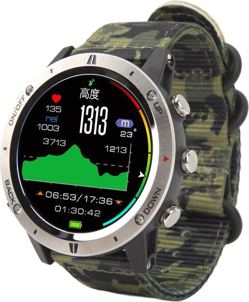 Smartwatch für Männer Bluetooth 4.0 50M Wasserdicht 1,28 Zoll IPS TFT Voll-Touchscreen Digitale Sportuhr für Fitness Herzfrequenz Schlaf Überwa...