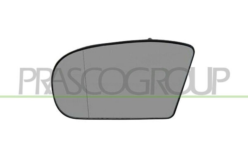 PRASCO Spiegelglas Außenspiegel Links passend für MERCEDES-BENZ C-Klasse Limousine (W203) Beheizbar Konvex Asphärisch ME0277534