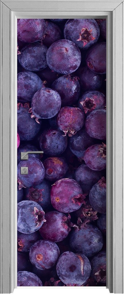 Tür Selbstklebende 70x210 cm Türfolie Türtapete Klebefolie - Schattenbeere Obst
