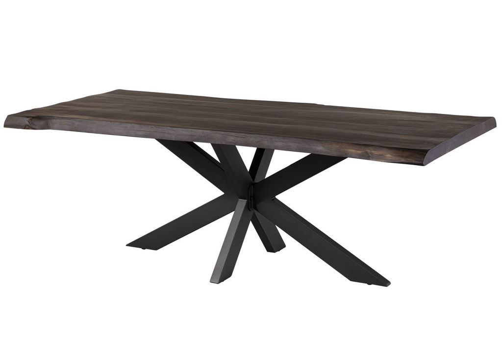 MASSIVMOEBEL24 | Table à manger 200x100 Manguier laqué Gris Image du produit 