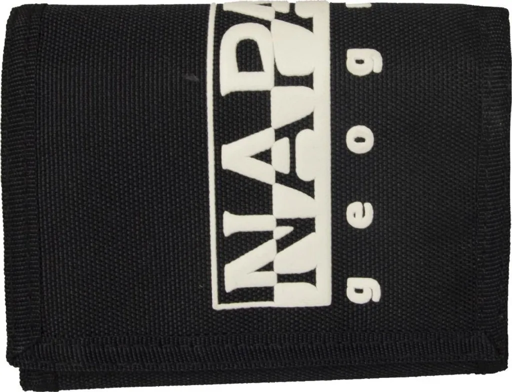 Petit Portefeuille Homme Napapijri Happy Wallet 3 Textile Noir Robuste