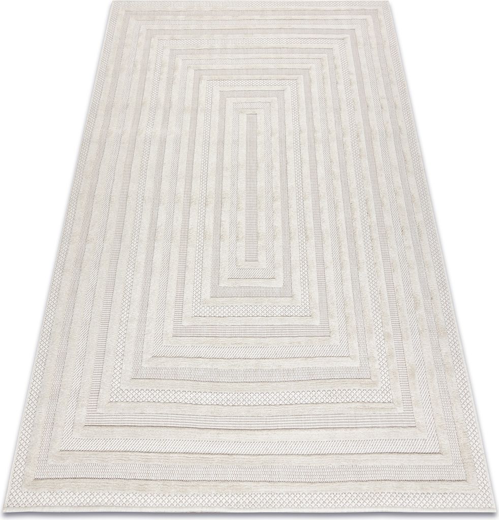 Teppich SANTO SISAL 0999 geometrisch weiß Weiß 180x270 cm