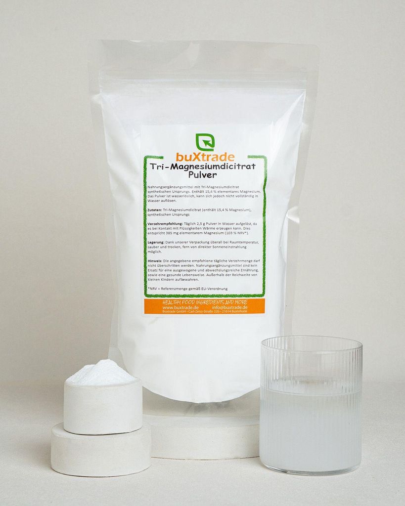 500 g Tri-Magnesiumdicitrat | Citrat | Pulver | Magnesium | Produktbild 