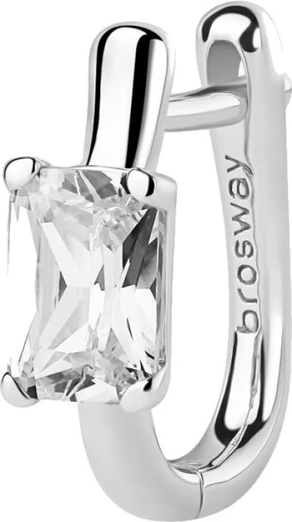 Brosway Orecchino Singolo Pendente Donna In Argento 925 Rodiato Con Zircone Amethyst - Collezione Fancy FMP11
