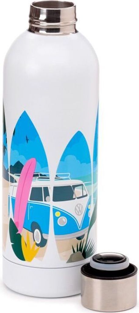 Volkswagen VW T1 Bulli - Waves Are Calling - Thermo Trinkflasche, 530ml