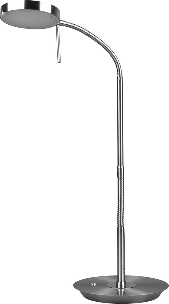 LED-Schreibtischleuchte - H 57 cm - Nickelfarben - Metall - dimmbar