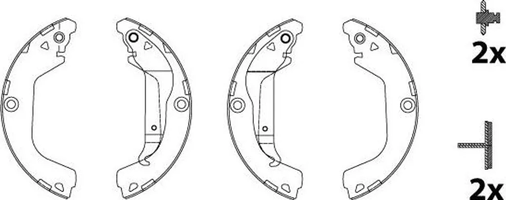 Kit Ganasce Freno Posteriore TRW GS8828 - Compatibile Cruze OE 13304927