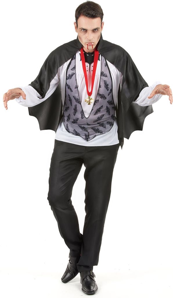 Dracula-Kostüm Halloween für Herren Einheitsgröße (42)